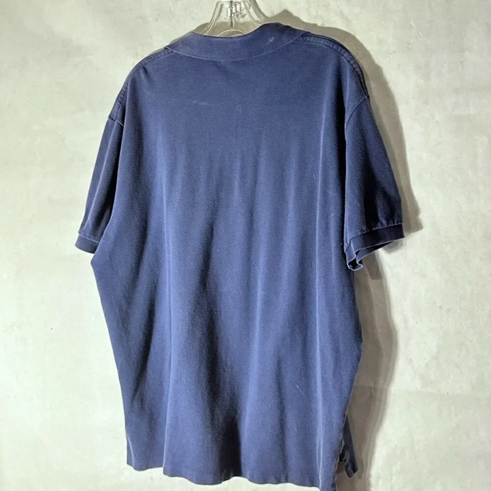 Ralph Lauren Polo Big Large Pony Vintage Shirt Horse BLue Jockey VTG XL